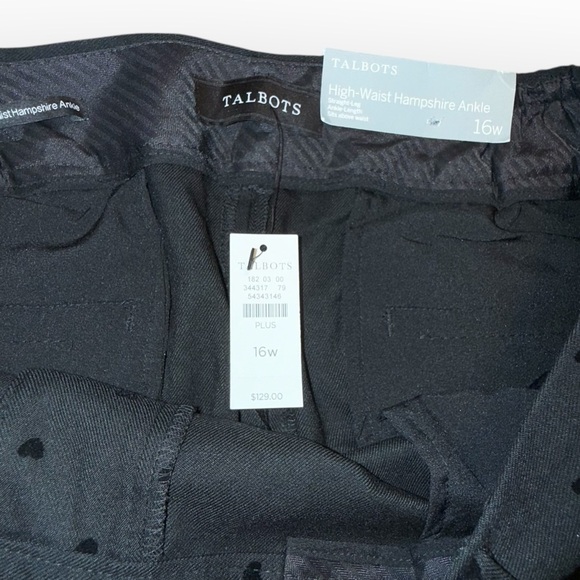 NWT TALBOTS Hampshire Ankle Pants - Heart Print Plus Size 16W - Picture 5 of 15